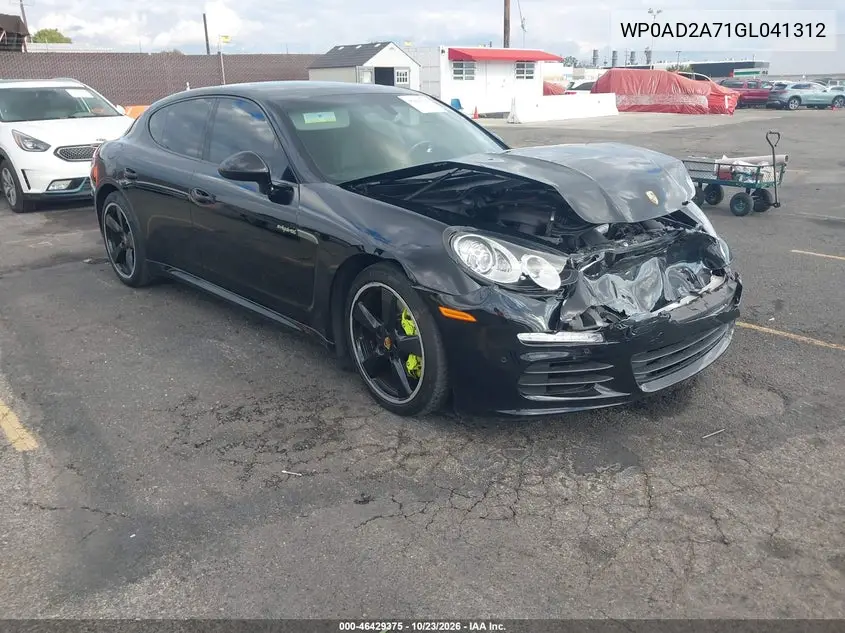 PORSCHE PANAMERA 2016, VIN WP0AD2A71GL041312