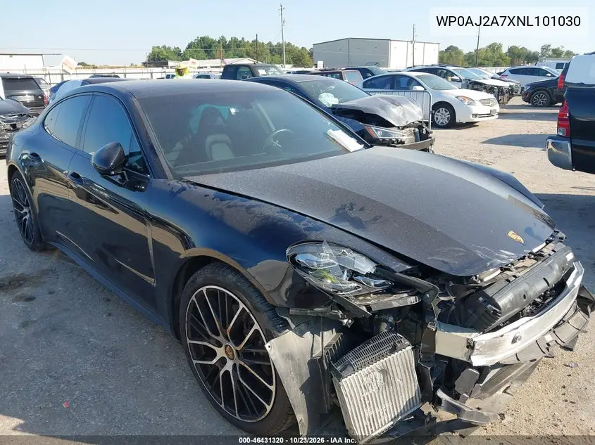 PORSCHE PANAMERA 2022, VIN WP0AJ2A7XNL101030