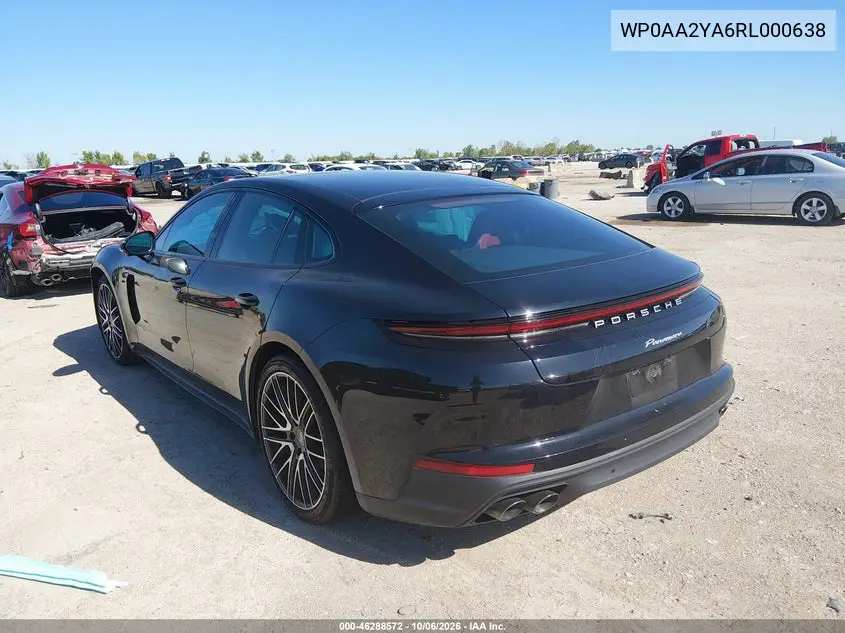 2024 PORSCHE PANAMERA VIN WP0AA2YA6RL000638 — фото 3