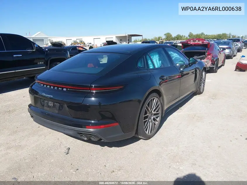 2024 PORSCHE PANAMERA VIN WP0AA2YA6RL000638 — фото 4