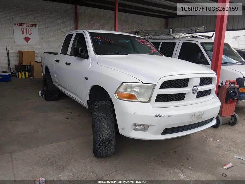 RAM 1500 2012, VIN 1C6RD7FT0CS260159