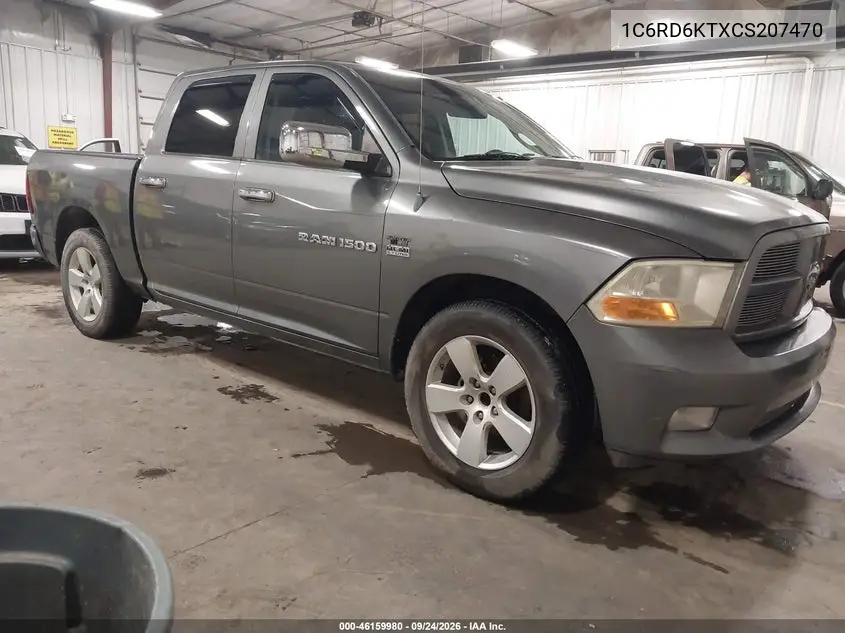RAM 1500 2012, VIN 1C6RD6KTXCS207470