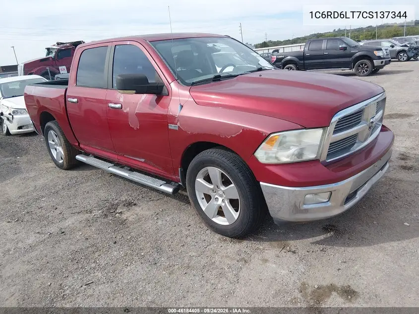 RAM 1500 2012, VIN 1C6RD6LT7CS137344