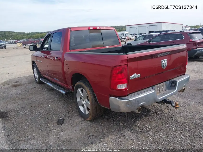 2012 RAM 1500 VIN 1C6RD6LT7CS137344 — фото 3