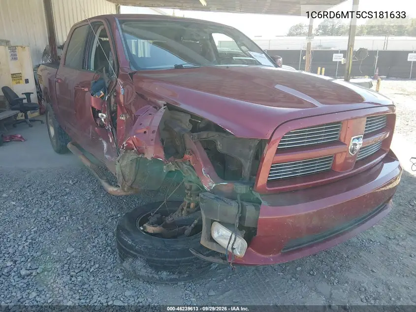 RAM 1500 2012, VIN 1C6RD6MT5CS181633