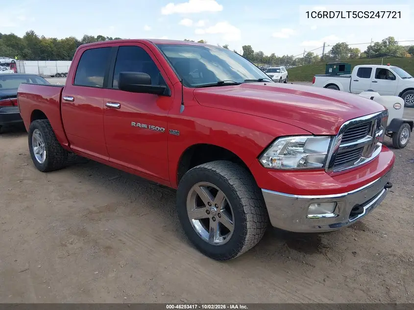 RAM 1500 2012, VIN 1C6RD7LT5CS247721
