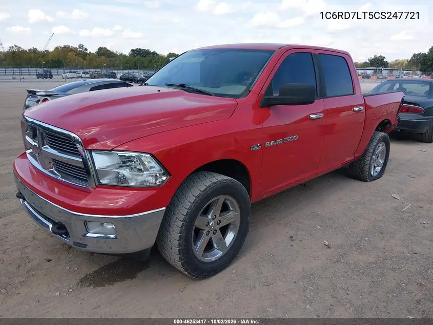 2012 RAM 1500 VIN 1C6RD7LT5CS247721 — фото 2