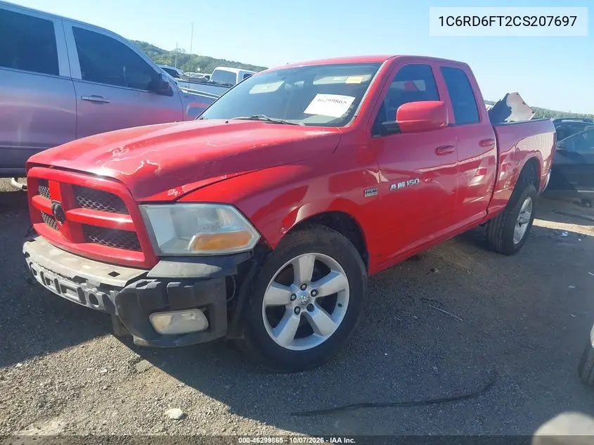 2012 RAM 1500 VIN 1C6RD6FT2CS207697 — фото 2