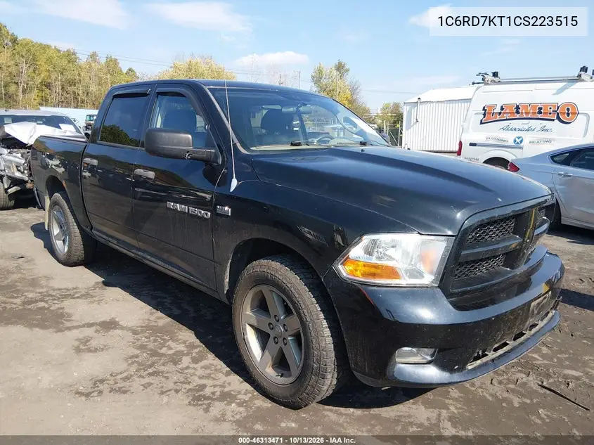 RAM 1500 2012, VIN 1C6RD7KT1CS223515