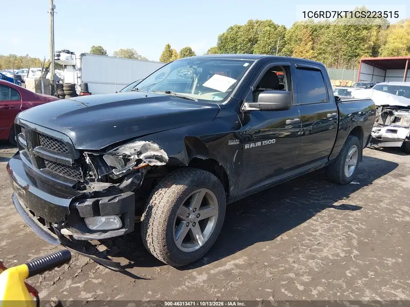 2012 RAM 1500 VIN 1C6RD7KT1CS223515 — фото 2
