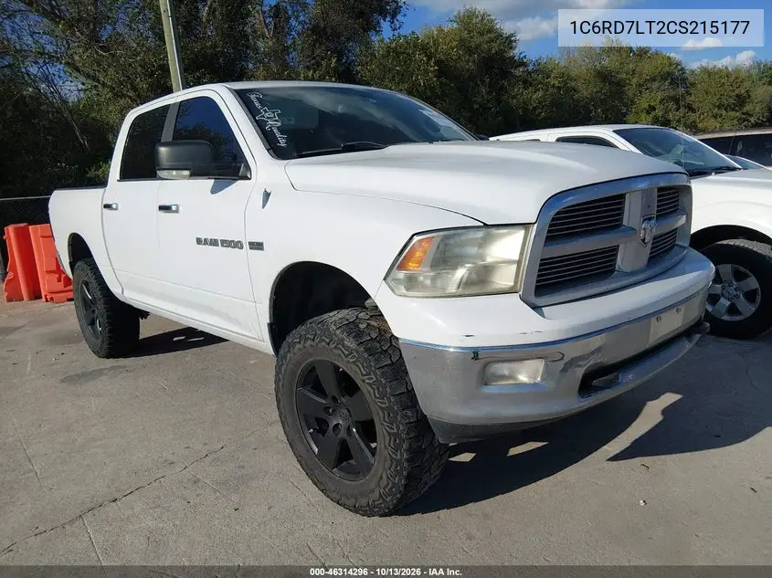 RAM 1500 2012, VIN 1C6RD7LT2CS215177