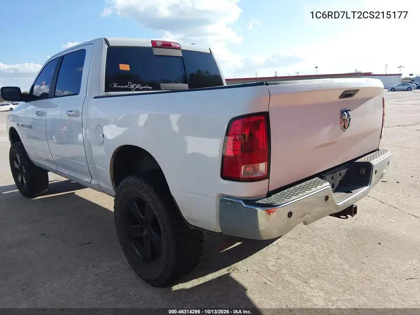 2012 RAM 1500 VIN 1C6RD7LT2CS215177 — фото 3