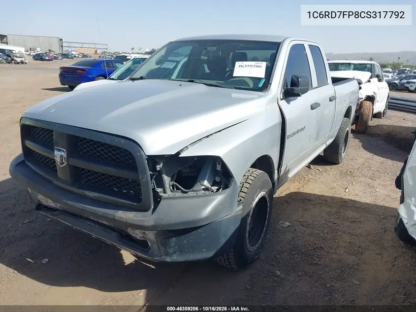 2012 RAM 1500 VIN 1C6RD7FP8CS317792 — фото 2