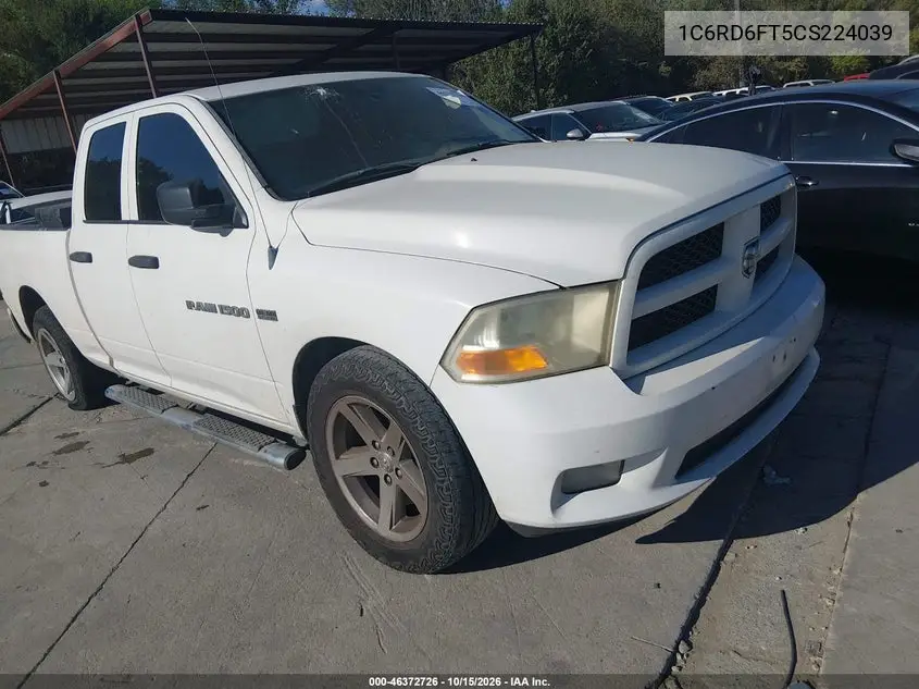 RAM 1500 2012, VIN 1C6RD6FT5CS224039