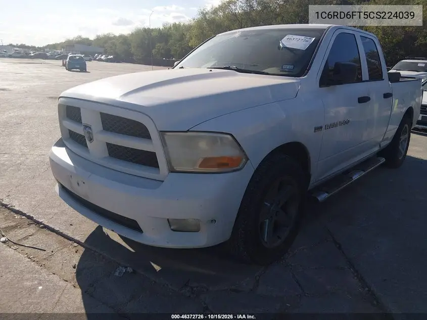 2012 RAM 1500 VIN 1C6RD6FT5CS224039 — фото 2