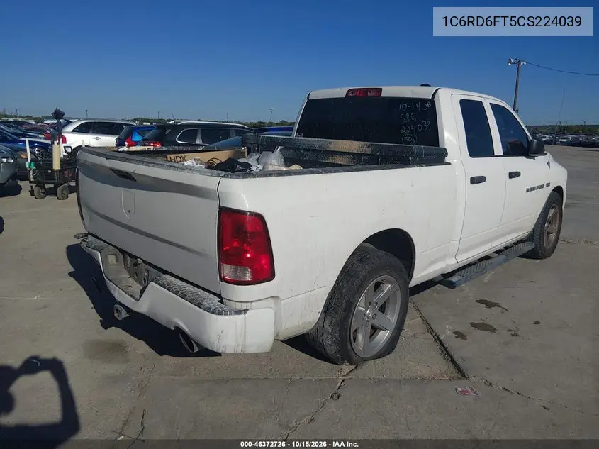 2012 RAM 1500 VIN 1C6RD6FT5CS224039 — фото 4
