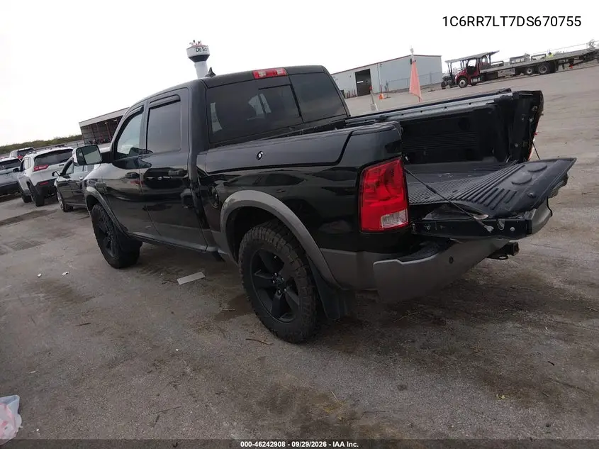 2013 RAM 1500 VIN 1C6RR7LT7DS670755 — фото 3