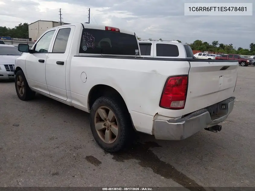 2014 RAM 1500 VIN 1C6RR6FT1ES478481 — фото 3
