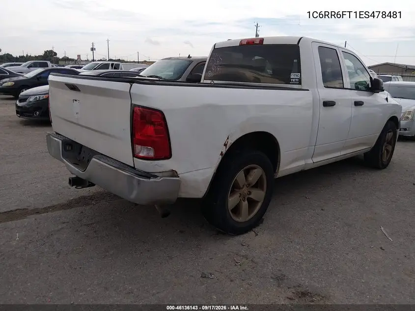2014 RAM 1500 VIN 1C6RR6FT1ES478481 — фото 4