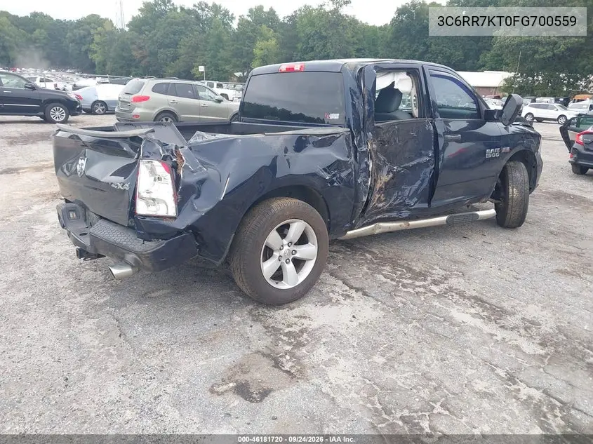 2015 RAM 1500 VIN 3C6RR7KT0FG700559 — фото 4
