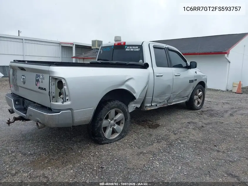 2015 RAM 1500 VIN 1C6RR7GT2FS593757 — фото 4