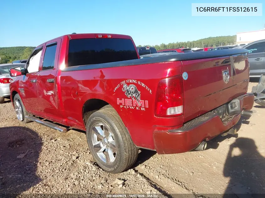 2015 RAM 1500 VIN 1C6RR6FT1FS512615 — фото 3