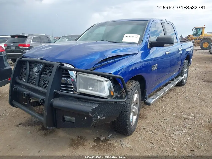 2015 RAM 1500 VIN 1C6RR7LG1FS532781 — фото 2