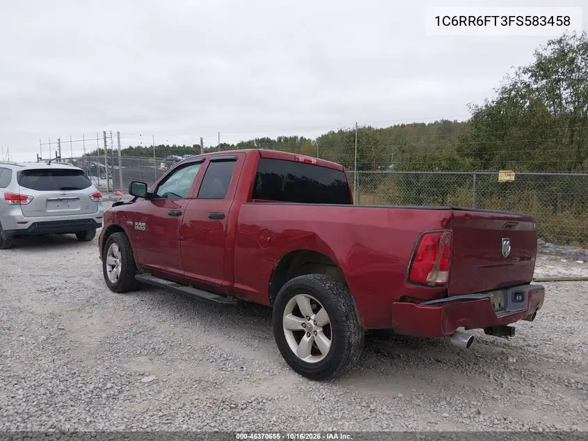 2015 RAM 1500 VIN 1C6RR6FT3FS583458 — фото 3