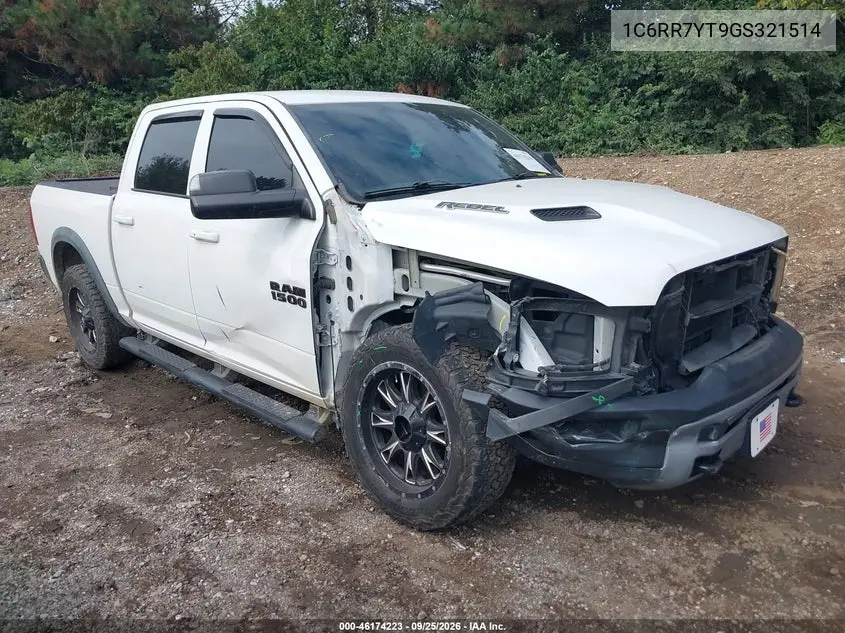 RAM 1500 2016, VIN 1C6RR7YT9GS321514