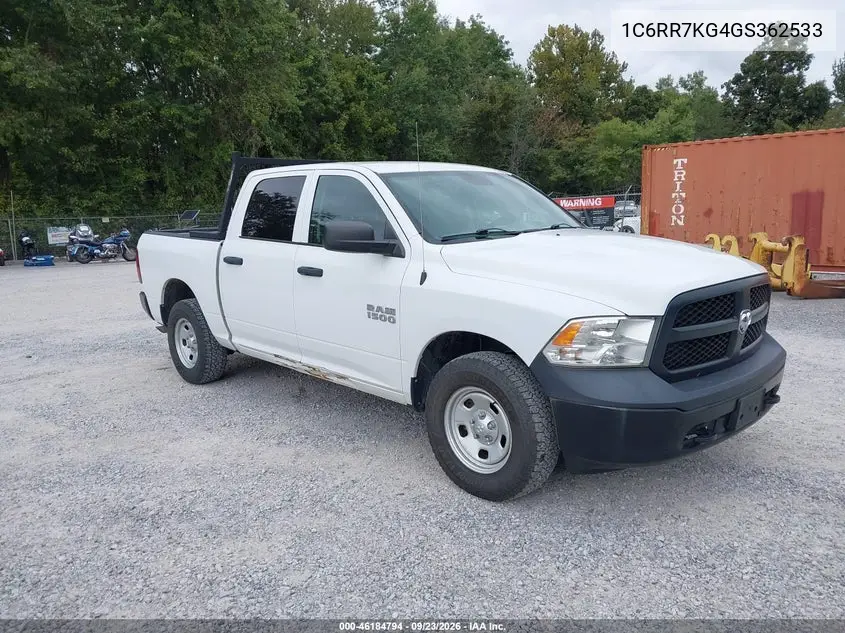 RAM 1500 2016, VIN 1C6RR7KG4GS362533
