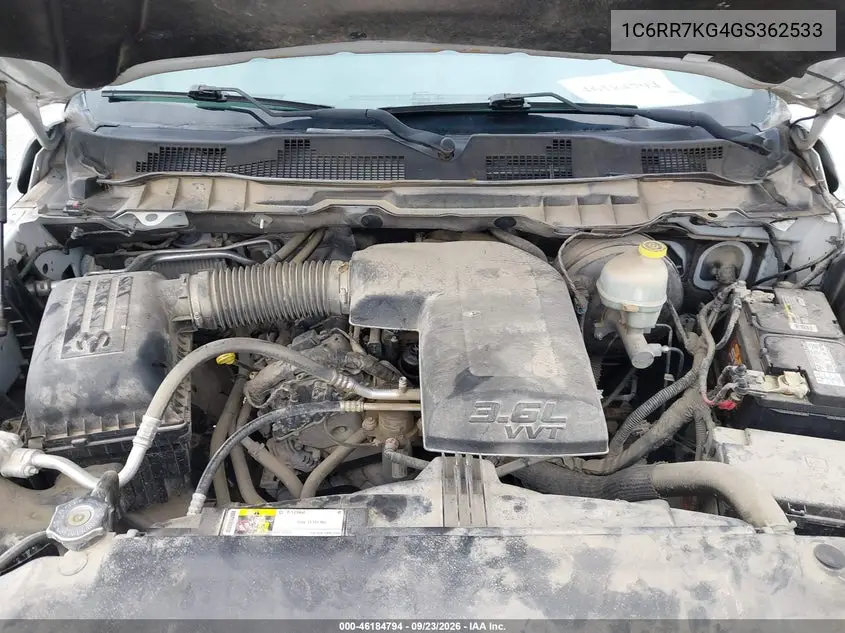 2016 RAM 1500 VIN 1C6RR7KG4GS362533 — фото 10