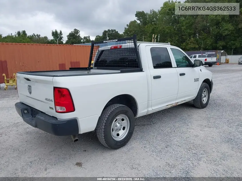 2016 RAM 1500 VIN 1C6RR7KG4GS362533 — фото 4