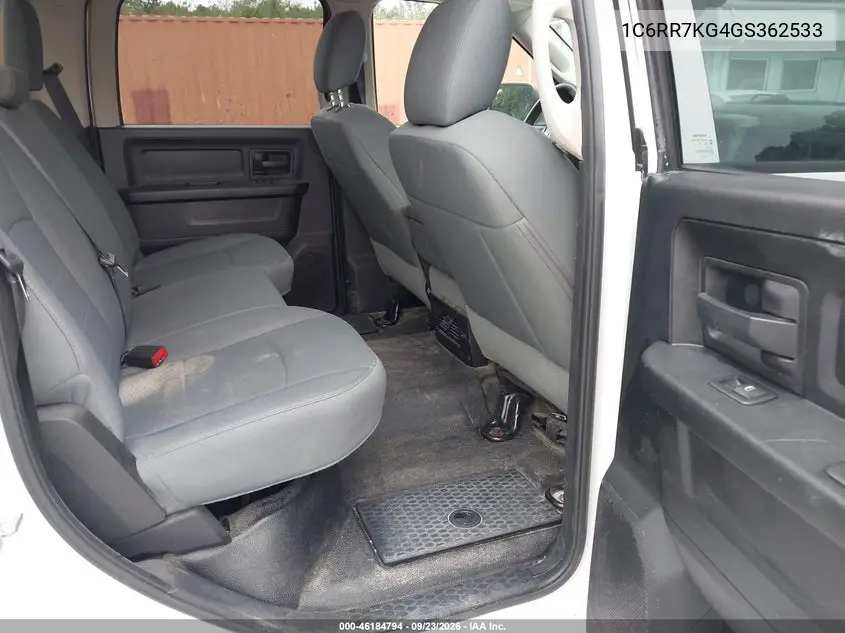 2016 RAM 1500 VIN 1C6RR7KG4GS362533 — фото 8