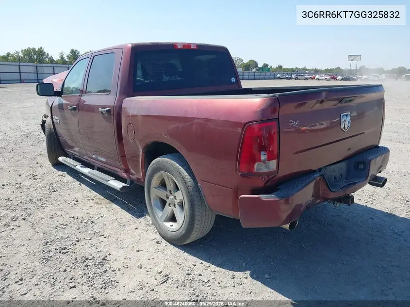 2016 RAM 1500 VIN 3C6RR6KT7GG325832 — фото 3