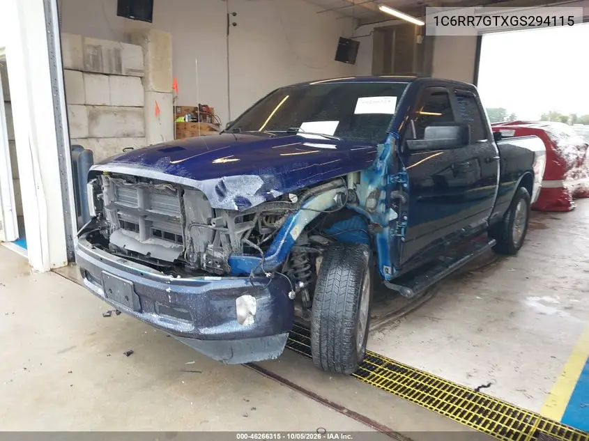2016 RAM 1500 VIN 1C6RR7GTXGS294115 — фото 2
