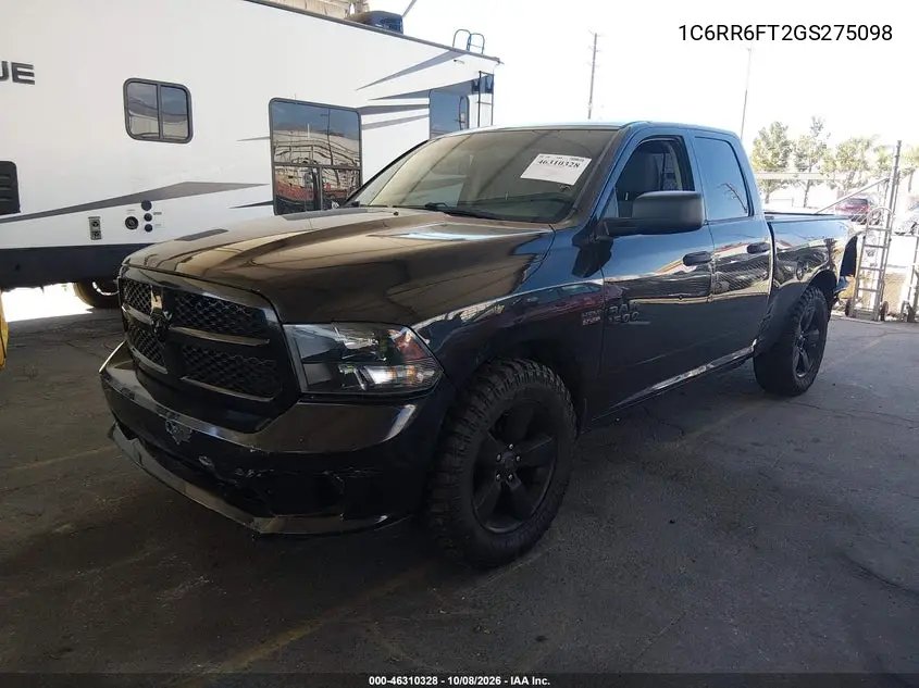 2016 RAM 1500 VIN 1C6RR6FT2GS275098 — фото 2
