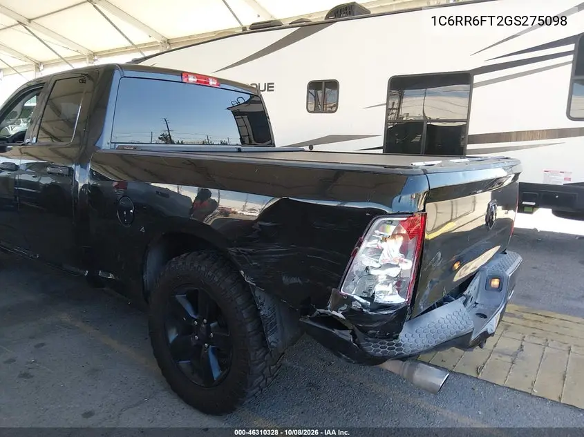 2016 RAM 1500 VIN 1C6RR6FT2GS275098 — фото 6