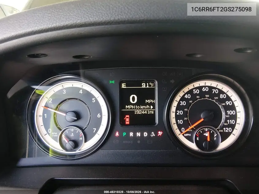 2016 RAM 1500 VIN 1C6RR6FT2GS275098 — фото 7