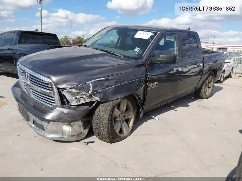 2016 RAM 1500 VIN 1C6RR6LT7GS361852 — фото 2