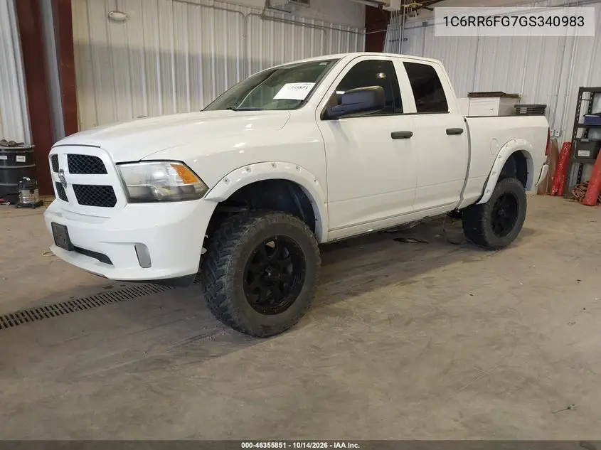 2016 RAM 1500 VIN 1C6RR6FG7GS340983 — фото 2