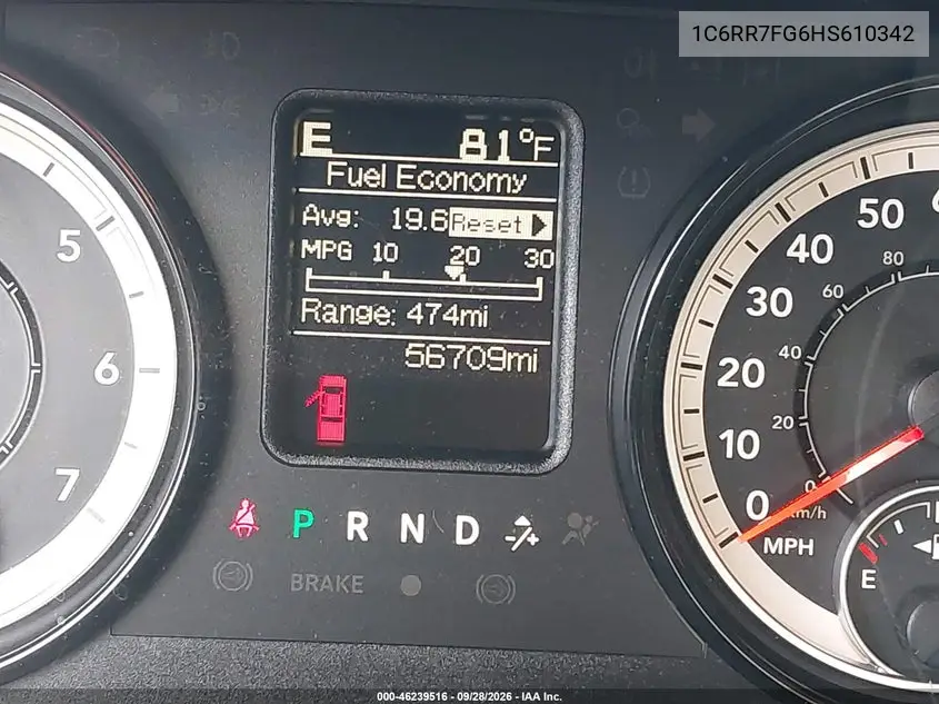 2017 RAM 1500 VIN 1C6RR7FG6HS610342 — фото 14