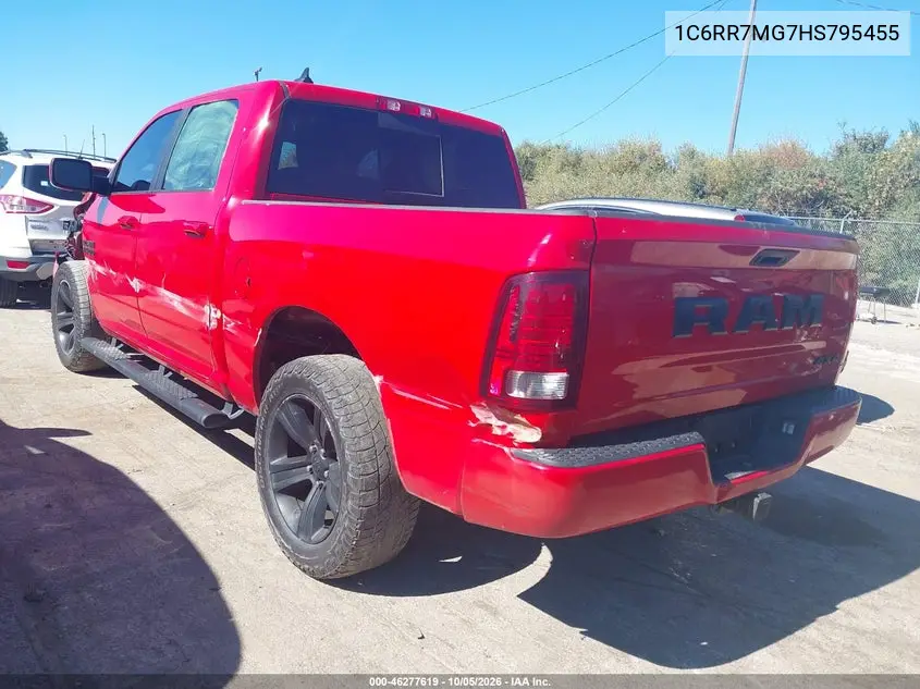 2017 RAM 1500 VIN 1C6RR7MG7HS795455 — фото 3