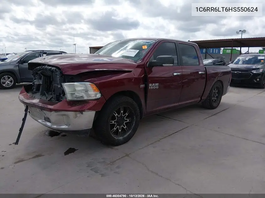 2017 RAM 1500 VIN 1C6RR6LT6HS550624 — фото 2