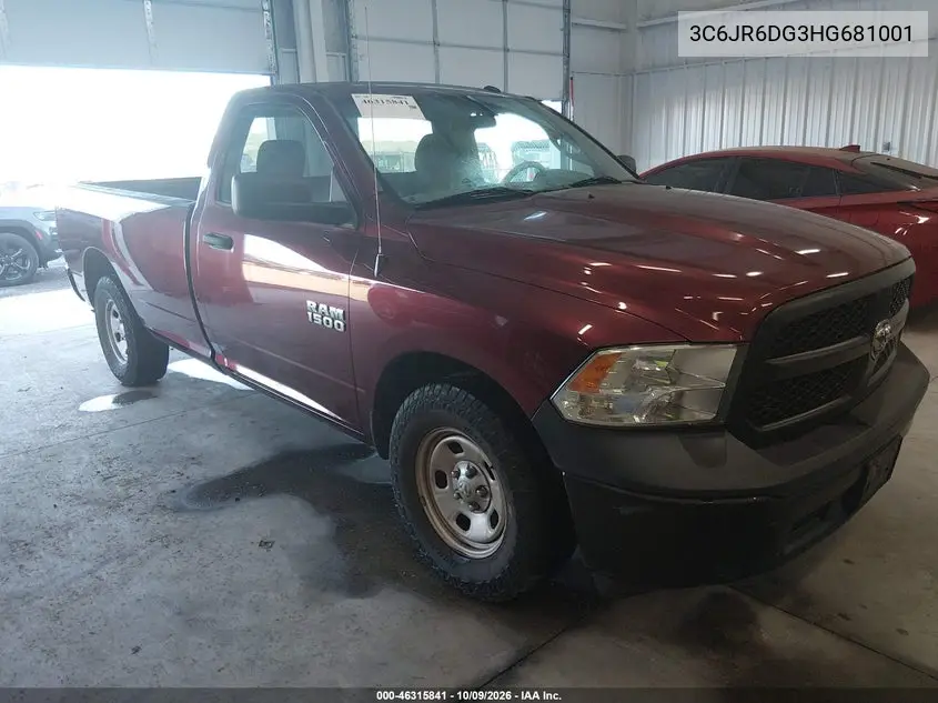 RAM 1500 2017, VIN 3C6JR6DG3HG681001
