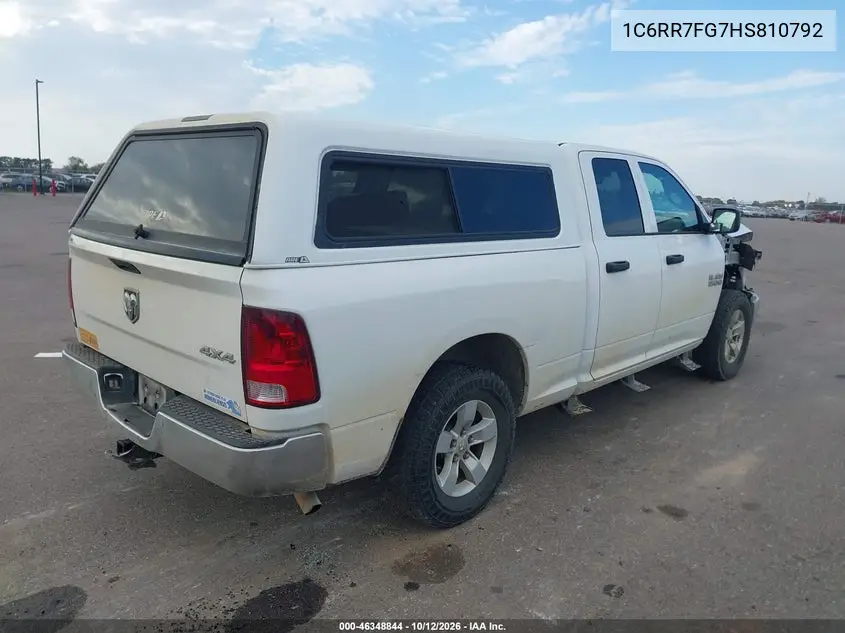 2017 RAM 1500 VIN 1C6RR7FG7HS810792 — фото 4