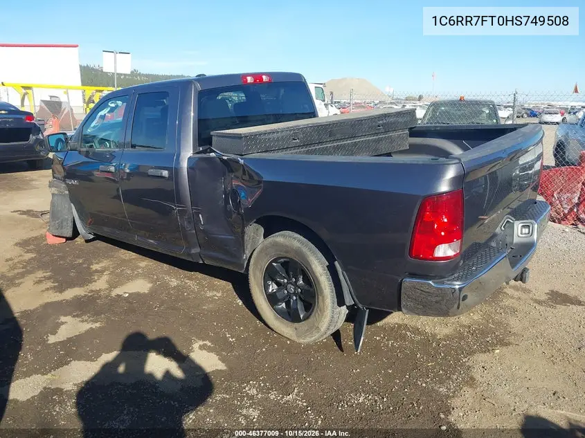 2017 RAM 1500 VIN 1C6RR7FT0HS749508 — фото 3