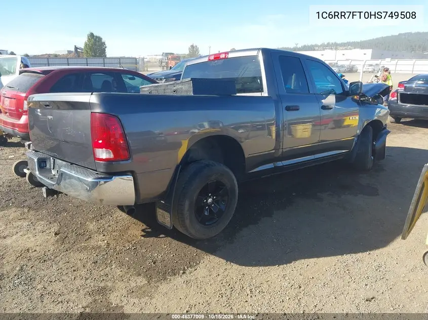 2017 RAM 1500 VIN 1C6RR7FT0HS749508 — фото 4