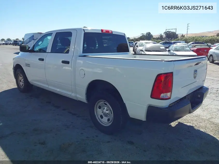 2018 RAM 1500 VIN 1C6RR6KG3JS271643 — фото 3