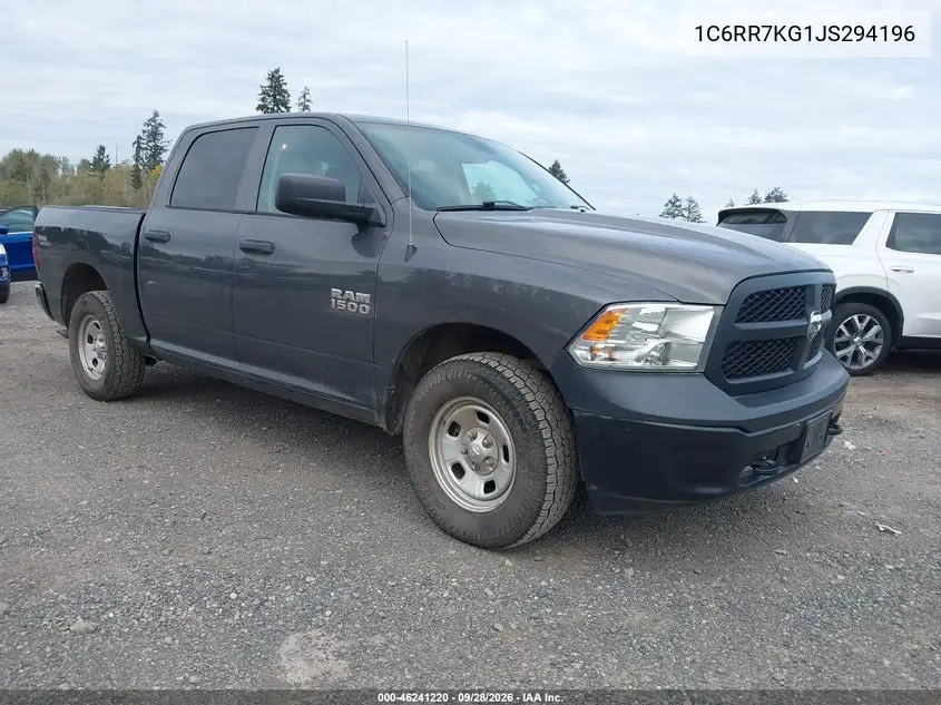 RAM 1500 2018, VIN 1C6RR7KG1JS294196