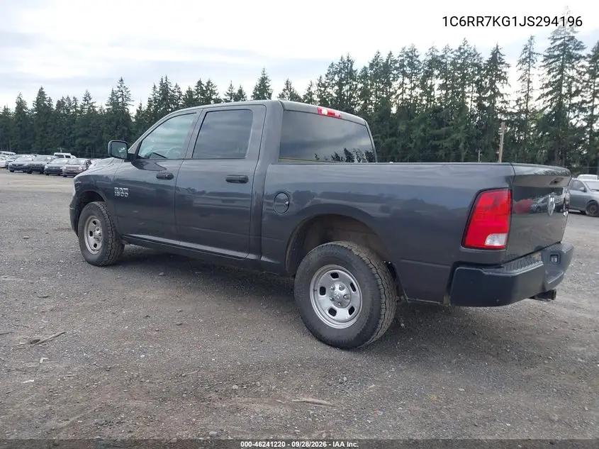 2018 RAM 1500 VIN 1C6RR7KG1JS294196 — фото 3